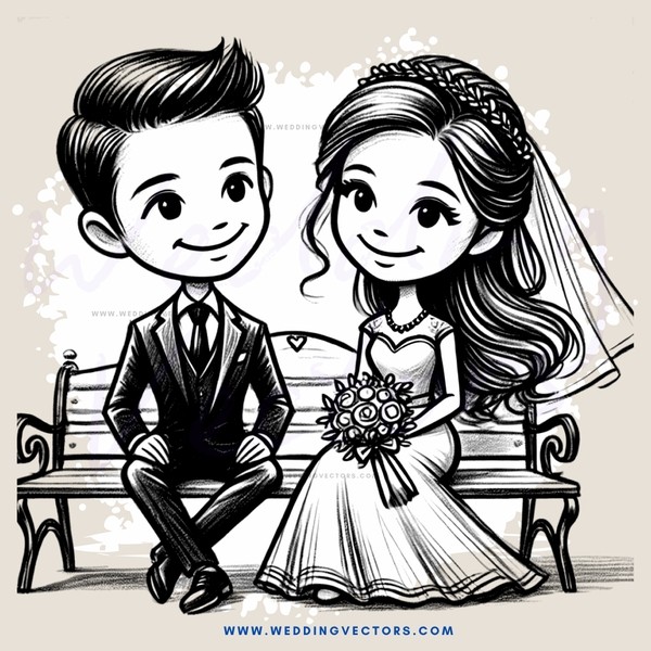 engaged couple sitting on bench