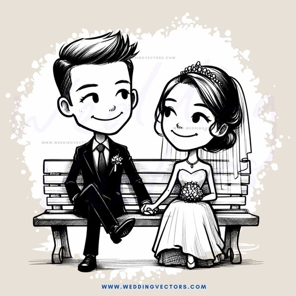 couple sits on bench, smiling