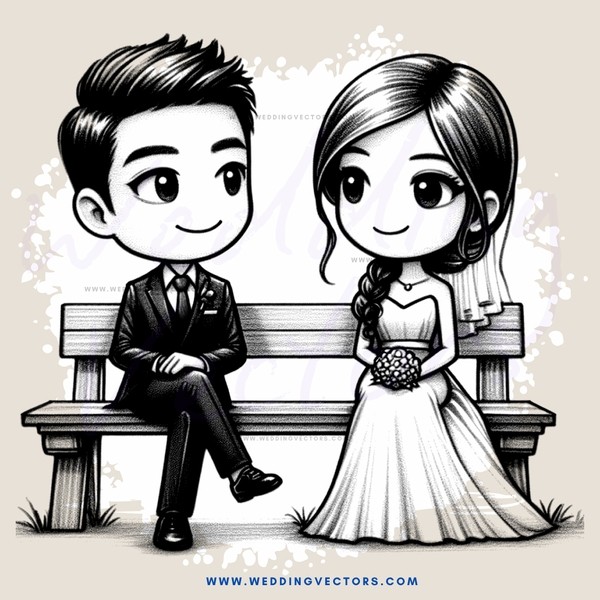 a boy and girl sitting on a bench