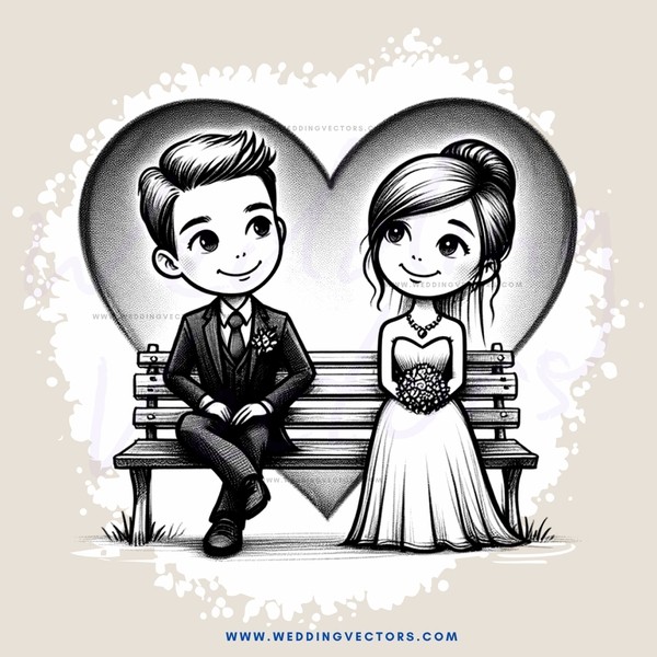 a young couple sitting on a bench