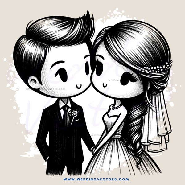 a couple in black and white