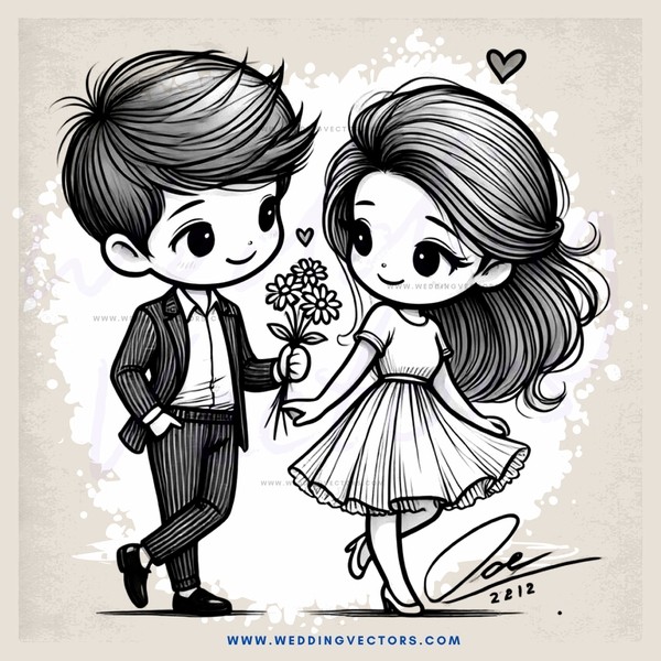a boy and girl holding hands