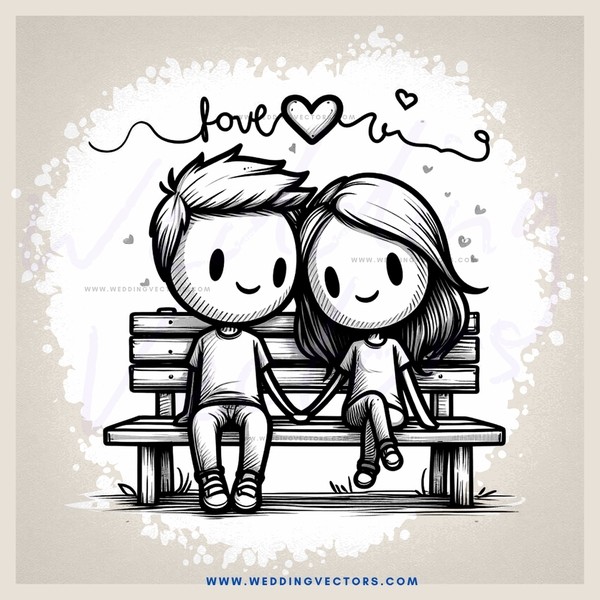 boy and girl sitting on bench