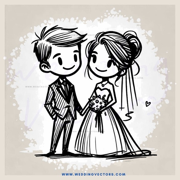 a couple on their wedding day