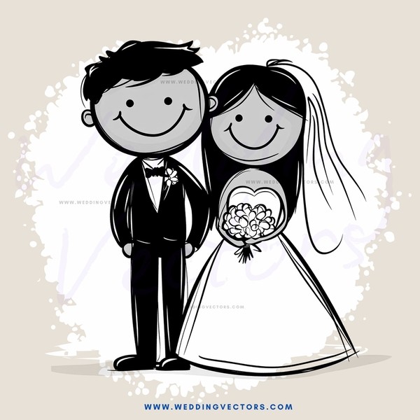 smiling couple holding hands and flowers