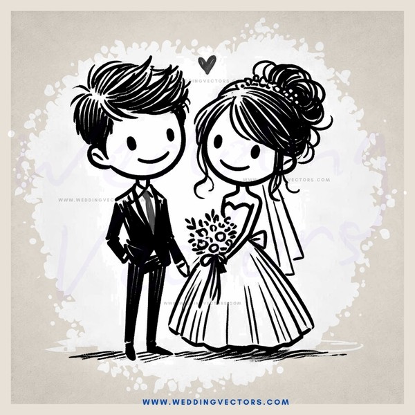 a bride and groom hold hands