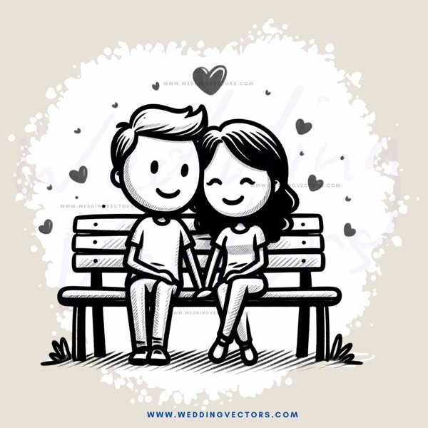 a couple on a bench