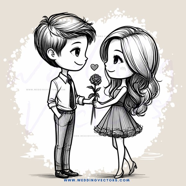 a young couple exchanging vows