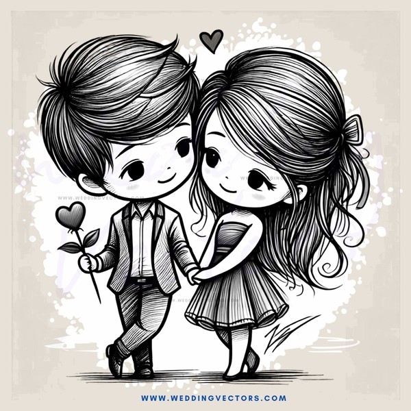 boy and girl leaning in
