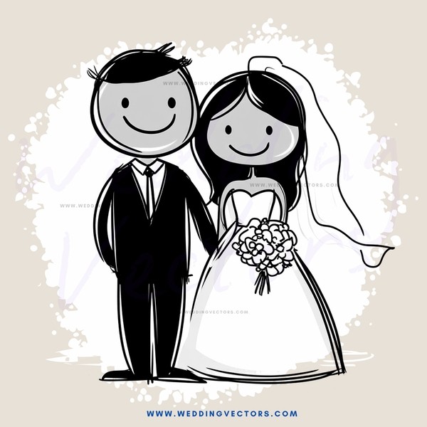a newlywed couple's joyful moment