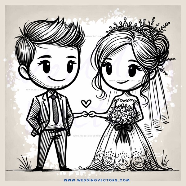 groom and bride posing for wedding picture