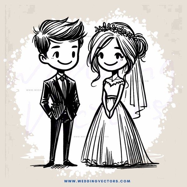 groom and bride posing for wedding picture