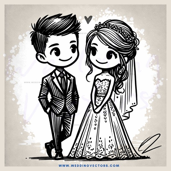 a young couple posing for wedding photos