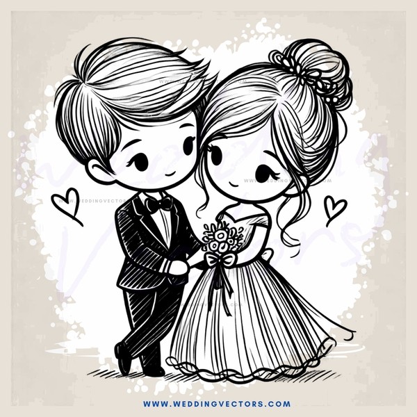 a couple in black and white