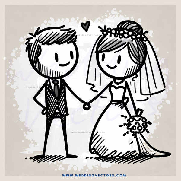 wedding picture of a man and a woman