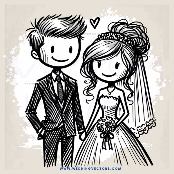a bride and groom's smile on their wedding day