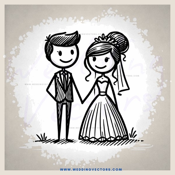 a couple in wedding attire shakes hands