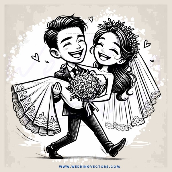 happy couple on their wedding day