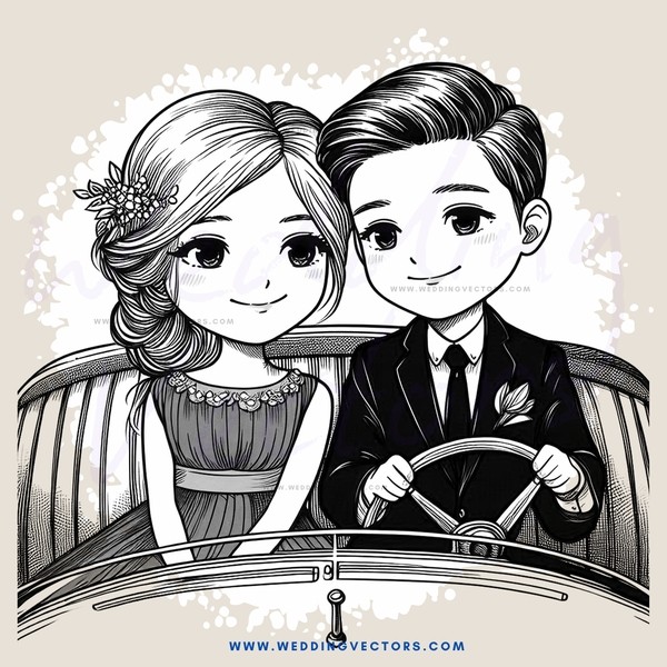 a couple in a car taking turns driving
