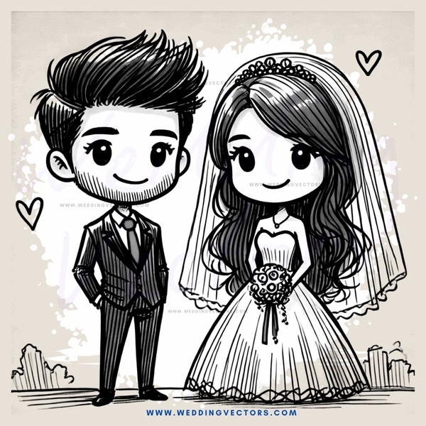 a bride and groom at their wedding