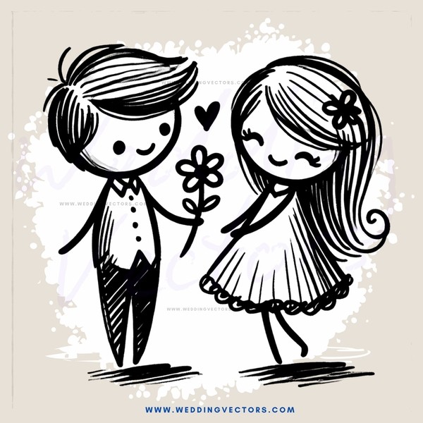 boy and girl flower leaf shadow