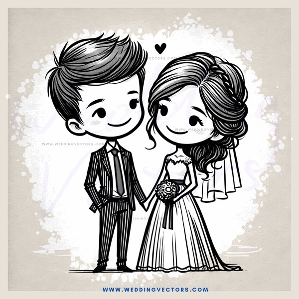 a couple in black and white