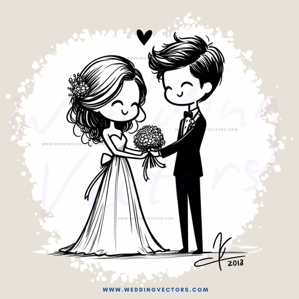 a couple in black and white