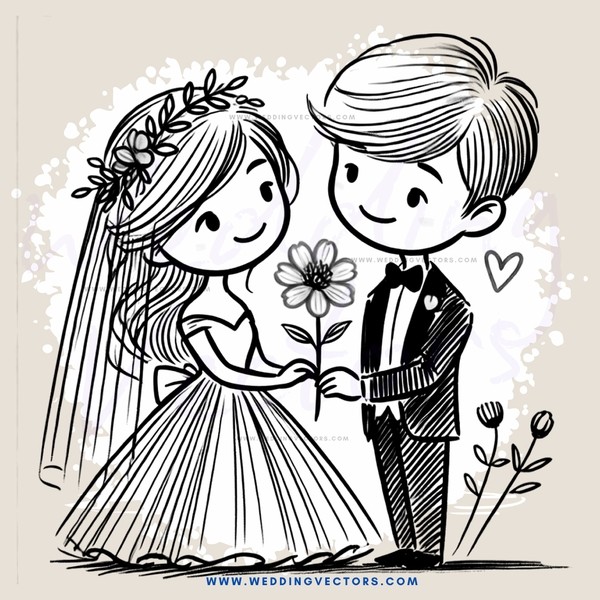 newlyweds embrace on their wedding day