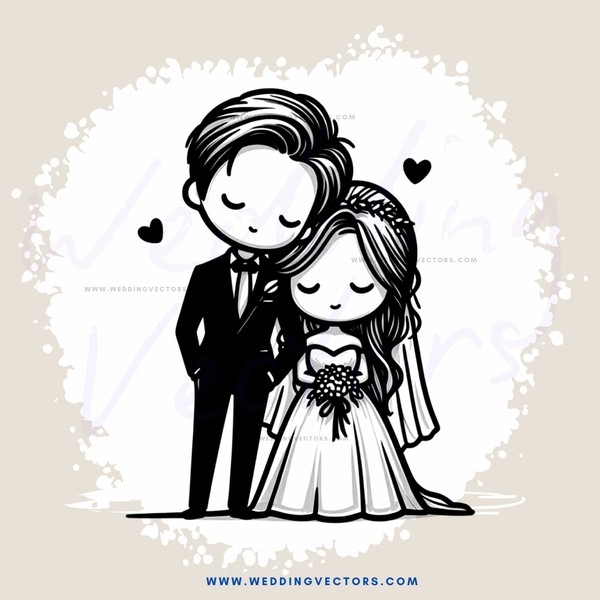 a couple on their wedding day