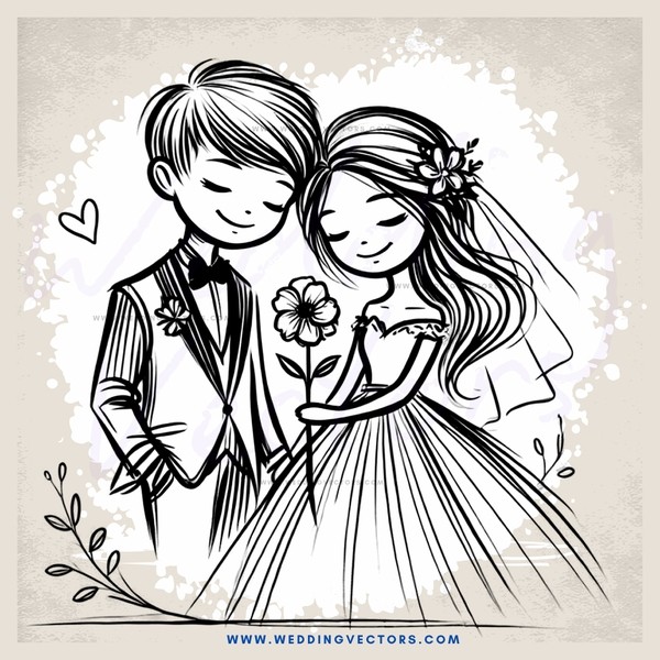 a couple posing for wedding pictures