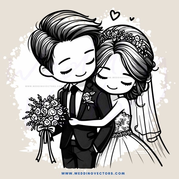 a couple embracing with wedding rings and flowers
