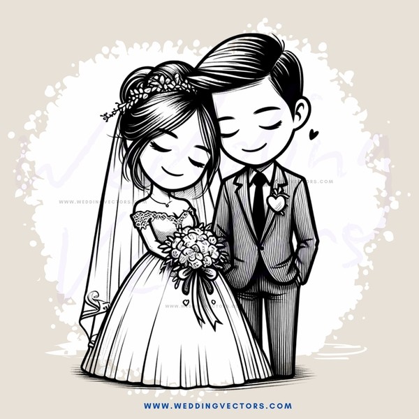engagement couple in wedding dress & suit