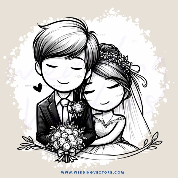 a boy and girl holding flowers