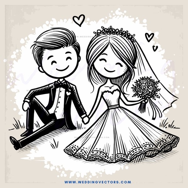 a bride and groom posing for pictures
