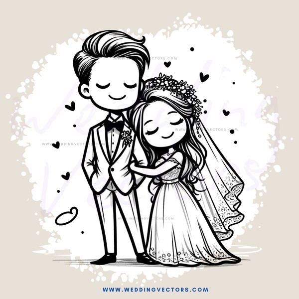 a couple hugging at their wedding