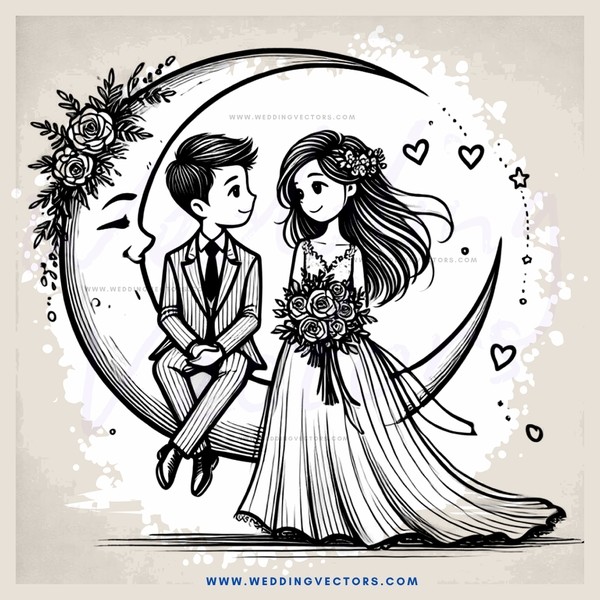 moon and couple