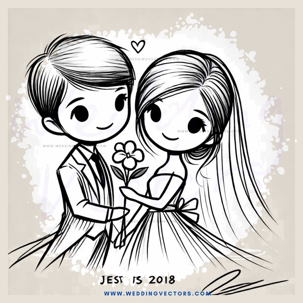 a couple in black and white holding hands with flowers