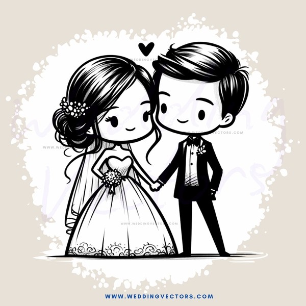 a bride and groom hold hands