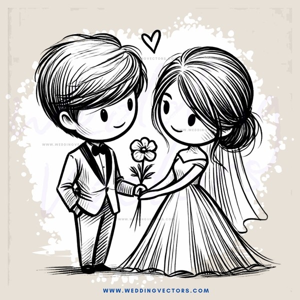 a couple exchanging flowers