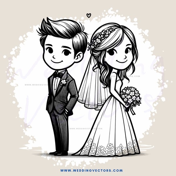 a bride and groom portrait in black and white