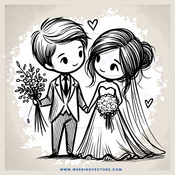 a couple holding flowers and gifts