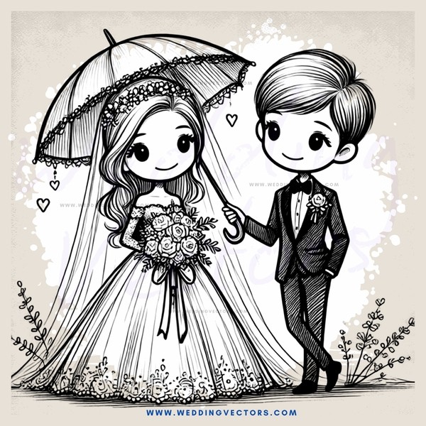 wedding animation drawing
