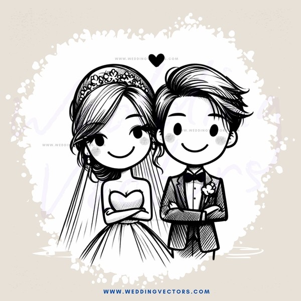a couple on their wedding day