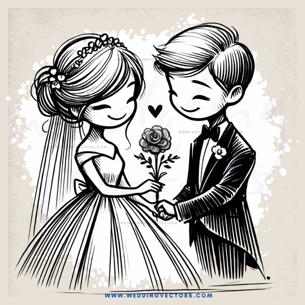 wedding portrait with two people