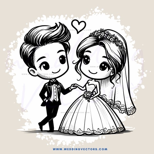 newly married couple, man and woman