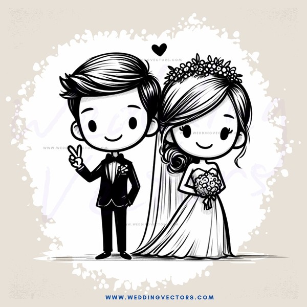 a bride and groom posing for their picture