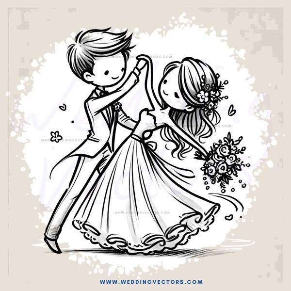 the young man and woman dancing together