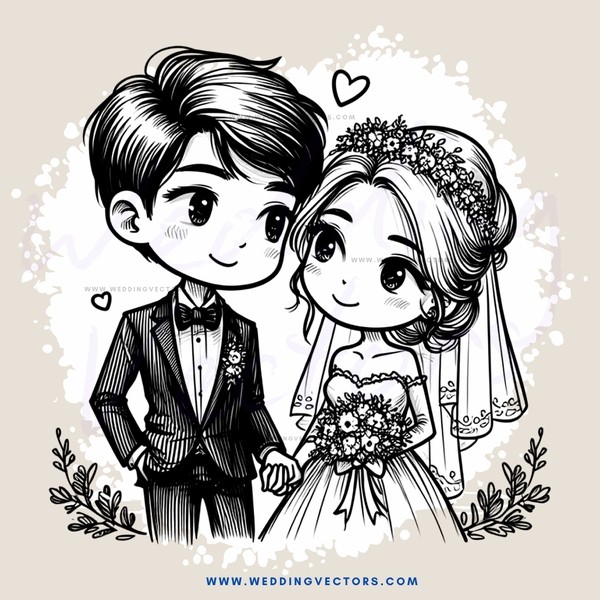 a couple in black and white photo with flowers