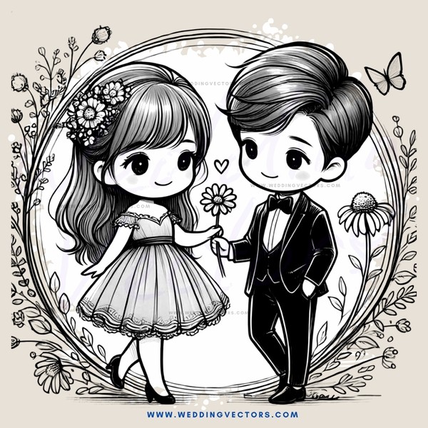 an elegantly dressed man and woman