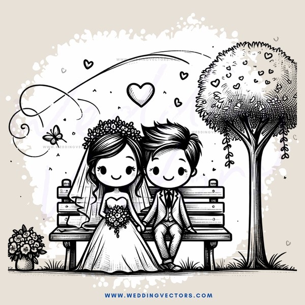 a couple sitting on a bench surrounded by nature
